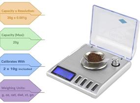 img 2 attached to 💎 GEMINI-20: The Ultimate Portable Precision Digital Milligram Scale (Silver) - 20g x 0.001g Accuracy