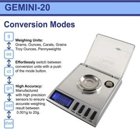 img 1 attached to 💎 GEMINI-20: The Ultimate Portable Precision Digital Milligram Scale (Silver) - 20g x 0.001g Accuracy