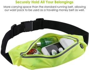 img 3 attached to 🏃 PONRAY Running Belt Fanny Pack with Phone Holder - Workout Fitness Belt for Walking Jogging Exercise Sport Gym with iPhone 11 Pro Max 8 Plus Samsung Galaxy S10 - Unisex