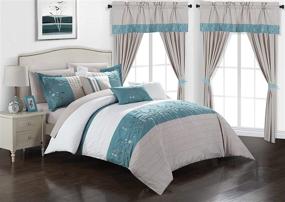 img 3 attached to Introducing the Chic Home CS8061-AN Comforter Sets: Perfectly Stylish Queen-Sized Bedding in Beautiful Blue Shade!