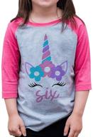 unicorn birthday girls' clothing and tops - ate apparel raglan tees & blouses logo