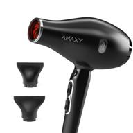 💇 amaxy (2nd gen) real infrared light professional salon hair dryer: fast drying, no heat damage, prevent hair loss, frizz free, boost volume & shine! logo