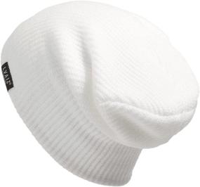 img 3 attached to Lvaiz Winter Knitted Beanie Hats for Women & Men - Stretchable Soft & Thin Cap - Slouchy Warm Cable Hat