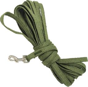 img 1 attached to 🐾 Dogs My Love 30ft Cotton Web Tracking Dog Leash - 3/8&#34; Wide Extra Long Training Lead for Small Dogs