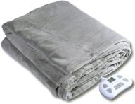 🔥 electric heated blanket - warm storm flannel twin size 84 x 62 inch, fast heating throw, 10 heat levels, auto-off, machine washable logo