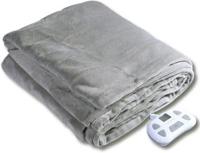 img 4 attached to 🔥 Electric Heated Blanket - Warm Storm Flannel Twin Size 84 x 62 Inch, Fast Heating Throw, 10 Heat Levels, Auto-Off, Machine Washable