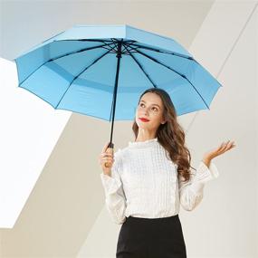 img 3 attached to 🌂 Smith Kung Fu Windproof Umbrellas: Innovative Folding Umbrellas