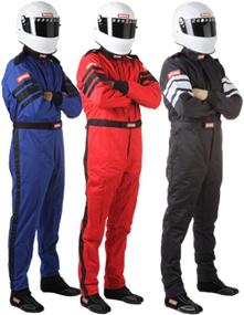 img 4 attached to RaceQuip Racing Driver Fire Suit: One Piece Multi Layer SFI 3.2A/5 Black Small 120002 - Top Quality Safety Gear for Motorsports!