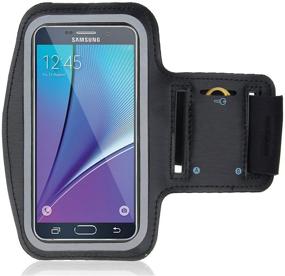 img 4 attached to 📱 Armband for Note 5: DCaseSports Gym Bike Cycle Jogging Running Exercise Workout Active Armband Defender Cases with Key Pocket. Compatible with Galaxy Samsung Note 5/4/3/2, S6 Edge Plus, iPhone 6 Plus (5.7 Inch, Black)