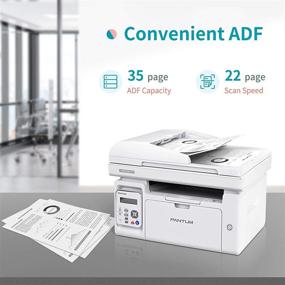 img 1 attached to 🖨️ Pantum M6552NW(W4G61A): All-in-One Laser Printer Scanner Copier with Auto Document Feeder - Wireless Multifunction Black and White Laser Printer (White)