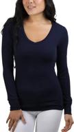 👚 women's thermal henley top with long sleeve and v-neck detail - tobeinstyle logo