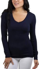 img 4 attached to 👚 Women's Thermal Henley Top with Long Sleeve and V-Neck Detail - ToBeInStyle