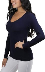 img 2 attached to 👚 Women's Thermal Henley Top with Long Sleeve and V-Neck Detail - ToBeInStyle