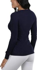 img 3 attached to 👚 Women's Thermal Henley Top with Long Sleeve and V-Neck Detail - ToBeInStyle