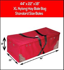 img 3 attached to 🔽 Ventilated 600D Nylon Hay Bale Bag - Storage and Transport - Multiple Colors Available by Derby Originals