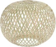 mobestech rattan basket pendant light shade - rustic hanging chandelier lamp shade with weave design, cage guard for light bulb - ideal for restaurants, cafes, teahouses, bars - green logo