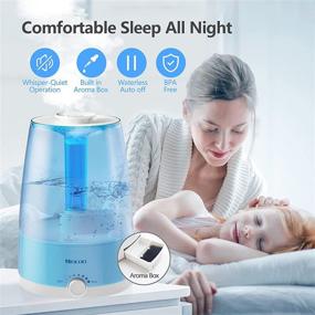 img 1 attached to 🌿 Cool Mist Humidifier for Bedroom Quiet with Essential Oils Diffuser (4L), Ultrasonic Vaporizer Air Humidifier for Large Room and Home Plant, Adjustable Extension Tube, Bpa Free, Humidifiers for Baby - Enhanced SEO-friendly Product Name: "Quiet Ultrasonic Cool Mist Humidifier for Bedroom with Essential Oils Diffuser (4L), Large Room and Home Plant Vaporizer, Adjustable Extension Tube, BPA-Free, Baby Humidifiers