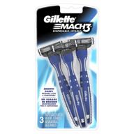 🪒 gillette mach3 men's disposable razor, pack of 3, high-quality mens razors/blades logo