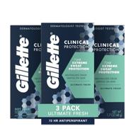 💪 powerful sweat protection: gillette antiperspirant deodorant for men, clinical soft solid, ultimate fresh, 72 hr., pack of 3 logo