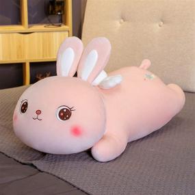 img 3 attached to 🐰 Soft and Adorable ARELUX 21.7" Pink Bunny Plush Stuffed Animal Pillow with Wings - Perfect Gift for Birthdays, Valentines, and Christmas