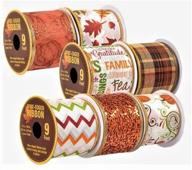 set of 7 wire-edged 🍂 decorative autumn harvest fall ribbons, 3-yard spools logo