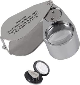 img 4 attached to Enhance Jewelry Inspection with the 40X Full Metal Folding Loupe Magnifier - LED UV Light Option for Easy Currency Detection/Identification