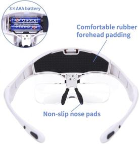 img 2 attached to 🔍 Boost Your Vision: Handsfree Headband Magnifier with Extension & Replaceable Lens