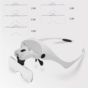 img 1 attached to 🔍 Boost Your Vision: Handsfree Headband Magnifier with Extension & Replaceable Lens