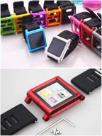 aiboco ipod nano 6 6g watch ремешки для запястья - чехол из полного алюминия (черный): основной музыкальный наручные часы. логотип