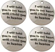 💌 yansanido pack of 10 antique message charms: 'i will hold you' pendant for diy bracelets & necklaces" logo