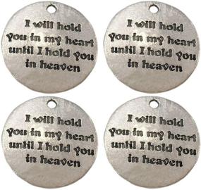 img 4 attached to 💌 Yansanido Pack of 10 Antique Message Charms: 'I Will Hold You' Pendant for DIY Bracelets & Necklaces"