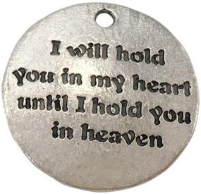 img 2 attached to 💌 Yansanido Pack of 10 Antique Message Charms: 'I Will Hold You' Pendant for DIY Bracelets & Necklaces"