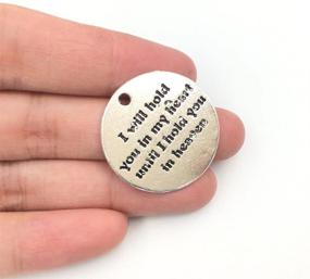 img 1 attached to 💌 Yansanido Pack of 10 Antique Message Charms: 'I Will Hold You' Pendant for DIY Bracelets & Necklaces"