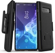 чехол с клипсой для пояса для galaxy s10 (2019 duraclip) "slim grip holster", чехол для samsung s10 (черный) - максимальная защита и удобный доступ логотип