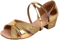 👠 sparkling cutout ballroom shoes for girls - staychicfashion glitters in silver! logo