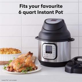 img 2 attached to 🍲 Instant Pot Air Fryer Lid 6 in 1: Innovative No Pressure Cooking with 6 Qt Capacity and 1500W Power