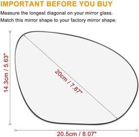 img 2 attached to AUTOHAUX Rearview Replacement Backing Passenger Exterior Accessories for Mirrors & Parts