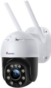 img 4 attached to 📷 Ctronics Камера безопасности Цветной ночной вид - 1080P Наружная домашняя WiFi камера 355° поворот 90° наклон, автоматическое отслеживание, обнаружение людей, двустороннее аудио: идеальное решение для наблюдения