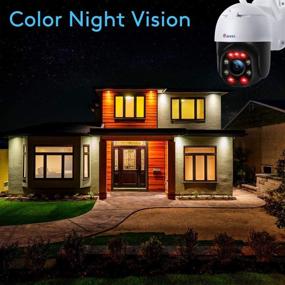 img 3 attached to 📷 Ctronics Камера безопасности Цветной ночной вид - 1080P Наружная домашняя WiFi камера 355° поворот 90° наклон, автоматическое отслеживание, обнаружение людей, двустороннее аудио: идеальное решение для наблюдения