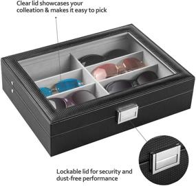 img 2 attached to Organize in Style: 🕶️ Sunglasses & Eyeglasses Collection Compartments