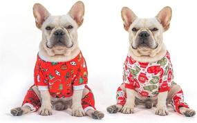 img 4 attached to CuteBone Dog Christmas Pajamas Costumes: Adorable Pet Clothes for Winter Holidays