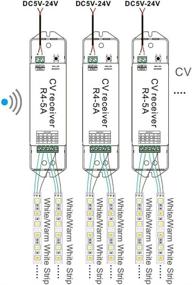 img 1 attached to LEDENET RF Constant Voltage Receiver, 2.4G Wireless Remote Control, DC 5V 12V 24V 20A, Compatible with Single Color RGB CW/WW RGBW RGBWW LED Strip Tape Lights (R4-5A CV Receiver)