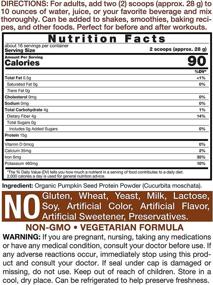 img 3 attached to 🎃 Pumpkin Seed Protein Powder - 16 oz, Organic, Vegan & Vegetarian, Gluten Free, Non-GMO Formula. Keto & Paleo Supplement with 15g Protein - Horbaach