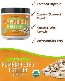 img 2 attached to 🎃 Pumpkin Seed Protein Powder - 16 oz, Organic, Vegan & Vegetarian, Gluten Free, Non-GMO Formula. Keto & Paleo Supplement with 15g Protein - Horbaach