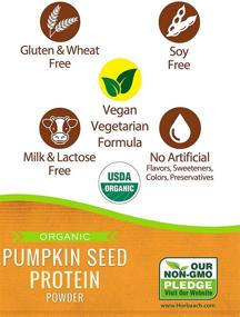 img 1 attached to 🎃 Pumpkin Seed Protein Powder - 16 oz, Organic, Vegan & Vegetarian, Gluten Free, Non-GMO Formula. Keto & Paleo Supplement with 15g Protein - Horbaach