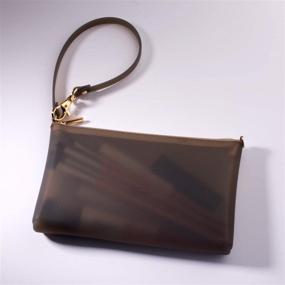 img 2 attached to Pudinbag Zippered Wristlet Cosmetics Semi Transparent Travel Accessories