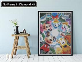 img 2 attached to 🖼️ Набор для росписи картины 5D Diamond Painting Palodio в стиле мультфильма: домашнее украшение стены с кристальными стразами - 12x16 дюймов