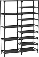 👠 tribesigns 9 tiers shoe rack: stackable shoe tower, holds 28 pairs - non-woven fabric shoe organizer with durable boot storage логотип