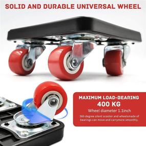 img 2 attached to 🏋️ Kocuos Moving Dolly with Casters: Heavy-Duty Furniture Mover and Lifter Set - Perfect for Home, Office, or Warehouses - Large Load Capacity and 4-Wheel Safety