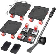 🏋️ kocuos moving dolly with casters: heavy-duty furniture mover and lifter set - perfect for home, office, or warehouses - large load capacity and 4-wheel safety logo